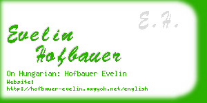 evelin hofbauer business card